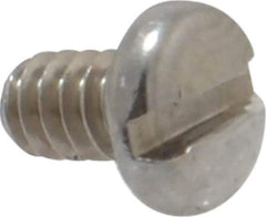 Value Collection - #4-40 UNC, 3/16" Length Under Head Slotted Drive Machine Screw - Pan Head, Grade 18-8 Stainless Steel, Uncoated, Without Washer - Exact Tool & Supply