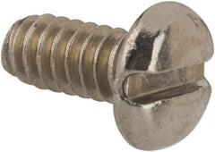 Value Collection - #4-40 UNC, 1/4" Length Under Head Slotted Drive Machine Screw - Pan Head, Grade 18-8 Stainless Steel, Uncoated, Without Washer - Exact Tool & Supply