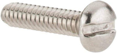Value Collection - #4-40 UNC, 1/2" Length Under Head Slotted Drive Machine Screw - Pan Head, Grade 18-8 Stainless Steel, Uncoated, Without Washer - Exact Tool & Supply