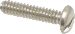 Value Collection - #6-32 UNC, 5/8" Length Under Head Slotted Drive Machine Screw - Pan Head, Grade 18-8 Stainless Steel, Uncoated, Without Washer - Exact Tool & Supply