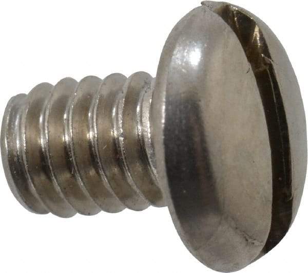 Value Collection - #8-32 UNC, 1/4" Length Under Head Slotted Drive Machine Screw - Pan Head, Grade 18-8 Stainless Steel, Uncoated, Without Washer - Exact Tool & Supply