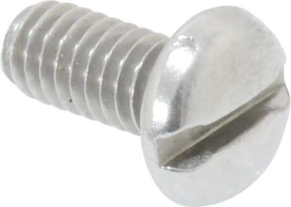 Value Collection - #8-32 UNC, 3/8" Length Under Head Slotted Drive Machine Screw - Pan Head, Grade 18-8 Stainless Steel, Uncoated, Without Washer - Exact Tool & Supply