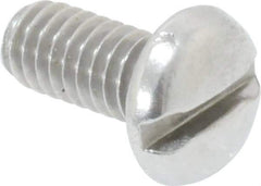Value Collection - #8-32 UNC, 3/8" Length Under Head Slotted Drive Machine Screw - Pan Head, Grade 18-8 Stainless Steel, Uncoated, Without Washer - Exact Tool & Supply