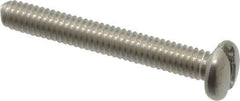 Value Collection - #8-32 UNC, 1-1/4" Length Under Head Slotted Drive Machine Screw - Pan Head, Grade 18-8 Stainless Steel, Uncoated, Without Washer - Exact Tool & Supply