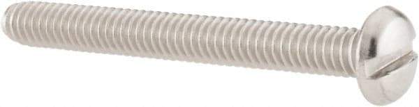 Value Collection - #8-32 UNC, 1-1/2" Length Under Head Slotted Drive Machine Screw - Pan Head, Grade 18-8 Stainless Steel, Uncoated, Without Washer - Exact Tool & Supply