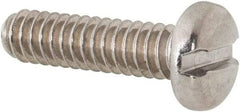 Value Collection - #10-24 UNC, 3/4" Length Under Head Slotted Drive Machine Screw - Pan Head, Grade 18-8 Stainless Steel, Uncoated, Without Washer - Exact Tool & Supply