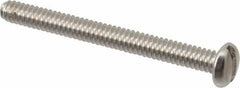 Value Collection - #10-24 UNC, 2" Length Under Head Slotted Drive Machine Screw - Pan Head, Grade 18-8 Stainless Steel, Uncoated, Without Washer - Exact Tool & Supply
