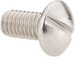 Value Collection - #10-32 UNF, 3/8" Length Under Head Slotted Drive Machine Screw - Pan Head, Grade 18-8 Stainless Steel, Uncoated, Without Washer - Exact Tool & Supply
