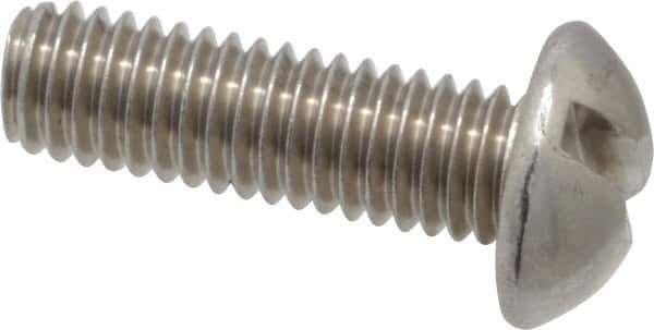 Value Collection - #10-32 UNF, 5/8" Length Under Head Slotted Drive Machine Screw - Pan Head, Grade 18-8 Stainless Steel, Uncoated, Without Washer - Exact Tool & Supply