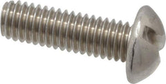 Value Collection - #10-32 UNF, 5/8" Length Under Head Slotted Drive Machine Screw - Pan Head, Grade 18-8 Stainless Steel, Uncoated, Without Washer - Exact Tool & Supply