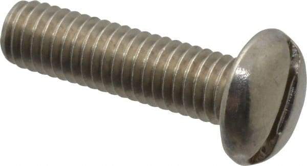 Value Collection - #10-32 UNF, 3/4" Length Under Head Slotted Drive Machine Screw - Pan Head, Grade 18-8 Stainless Steel, Uncoated, Without Washer - Exact Tool & Supply