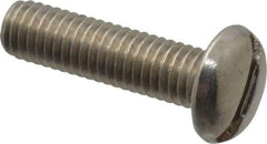 Value Collection - #10-32 UNF, 3/4" Length Under Head Slotted Drive Machine Screw - Pan Head, Grade 18-8 Stainless Steel, Uncoated, Without Washer - Exact Tool & Supply