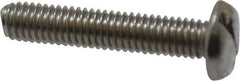 Value Collection - #10-32 UNF, 1" Length Under Head Slotted Drive Machine Screw - Pan Head, Grade 18-8 Stainless Steel, Uncoated, Without Washer - Exact Tool & Supply