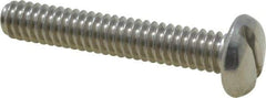 Value Collection - 1/4-20 UNC, 1-1/2" Length Under Head Slotted Drive Machine Screw - Pan Head, Grade 18-8 Stainless Steel, Uncoated, Without Washer - Exact Tool & Supply