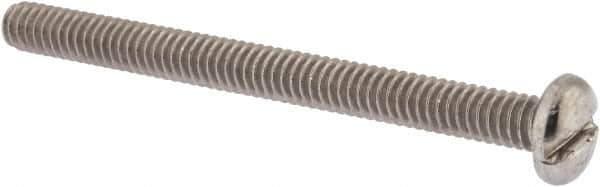 Value Collection - 1/4-20 UNC, 3" Length Under Head Slotted Drive Machine Screw - Pan Head, Grade 18-8 Stainless Steel, Uncoated, Without Washer - Exact Tool & Supply