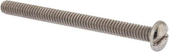 Value Collection - 1/4-20 UNC, 3" Length Under Head Slotted Drive Machine Screw - Pan Head, Grade 18-8 Stainless Steel, Uncoated, Without Washer - Exact Tool & Supply