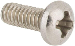 Value Collection - #2-56 UNC, 1/4" Length Under Head Phillips Drive Machine Screw - Pan Head, Grade 18-8 Stainless Steel, Uncoated, Without Washer - Exact Tool & Supply