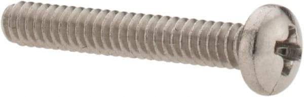 Value Collection - #4-40 UNC, 3/4" Length Under Head Phillips Drive Machine Screw - Pan Head, Grade 18-8 Stainless Steel, Uncoated, Without Washer - Exact Tool & Supply