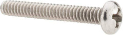 Value Collection - #6-32 UNC, 1" Length Under Head Phillips Drive Machine Screw - Pan Head, Grade 18-8 Stainless Steel, Uncoated, Without Washer - Exact Tool & Supply