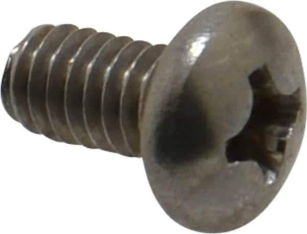 Value Collection - #8-32 UNC, 5/16" Length Under Head Phillips Drive Machine Screw - Pan Head, Grade 18-8 Stainless Steel, Uncoated, Without Washer - Exact Tool & Supply