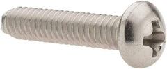 Value Collection - #8-32 UNC, 3/4" Length Under Head Phillips Drive Machine Screw - Pan Head, Grade 18-8 Stainless Steel, Uncoated, Without Washer - Exact Tool & Supply