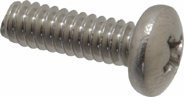 Value Collection - #10-24 UNC, 5/8" Length Under Head Phillips Drive Machine Screw - Pan Head, Grade 18-8 Stainless Steel, Uncoated, Without Washer - Exact Tool & Supply