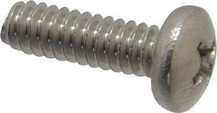 Value Collection - #10-24 UNC, 5/8" Length Under Head Phillips Drive Machine Screw - Pan Head, Grade 18-8 Stainless Steel, Uncoated, Without Washer - Exact Tool & Supply