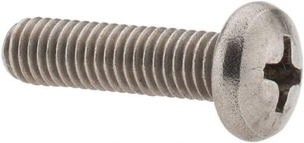 Value Collection - #10-24 UNC, 3/4" Length Under Head Phillips Drive Machine Screw - Pan Head, Grade 18-8 Stainless Steel, Uncoated, Without Washer - Exact Tool & Supply