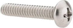 Value Collection - #10-24 UNC, 1" Length Under Head Phillips Drive Machine Screw - Pan Head, Grade 18-8 Stainless Steel, Uncoated, Without Washer - Exact Tool & Supply