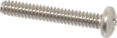 Value Collection - #10-24 UNC, 1-1/4" Length Under Head Phillips Drive Machine Screw - Pan Head, Grade 18-8 Stainless Steel, Uncoated, Without Washer - Exact Tool & Supply