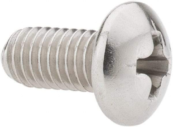 Value Collection - #10-32 UNF, 3/8" Length Under Head Phillips Drive Machine Screw - Pan Head, Grade 18-8 Stainless Steel, Uncoated, Without Washer - Exact Tool & Supply