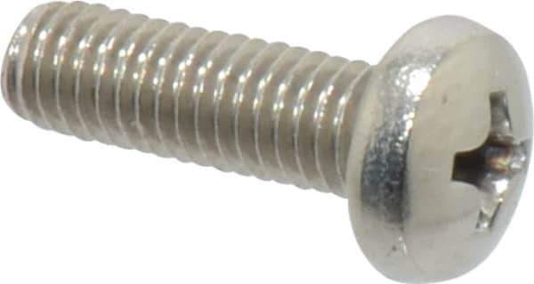 Value Collection - #10-32 UNF, 5/8" Length Under Head Phillips Drive Machine Screw - Pan Head, Grade 18-8 Stainless Steel, Uncoated, Without Washer - Exact Tool & Supply