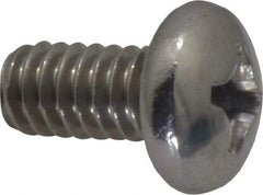 Value Collection - 1/4-20 UNC, 1/2" Length Under Head Phillips Drive Machine Screw - Pan Head, Grade 18-8 Stainless Steel, Uncoated, Without Washer - Exact Tool & Supply