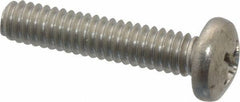 Value Collection - 1/4-20 UNC, 1-1/4" Length Under Head Phillips Drive Machine Screw - Pan Head, Grade 18-8 Stainless Steel, Uncoated, Without Washer - Exact Tool & Supply