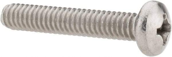Value Collection - 1/4-20 UNC, 1-1/2" Length Under Head Phillips Drive Machine Screw - Pan Head, Grade 18-8 Stainless Steel, Uncoated, Without Washer - Exact Tool & Supply