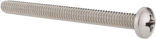 Value Collection - 1/4-20 UNC, 3" Length Under Head Phillips Drive Machine Screw - Pan Head, Grade 18-8 Stainless Steel, Uncoated, Without Washer - Exact Tool & Supply