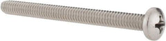Value Collection - 1/4-20 UNC, 3" Length Under Head Phillips Drive Machine Screw - Pan Head, Grade 18-8 Stainless Steel, Uncoated, Without Washer - Exact Tool & Supply