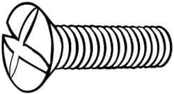 Value Collection - M4x0.70 Metric Coarse, 30mm OAL Phillips Drive Machine Screw - Oval Head, Grade 18-8 & A2 Stainless Steel, Uncoated, Without Washer - Exact Tool & Supply