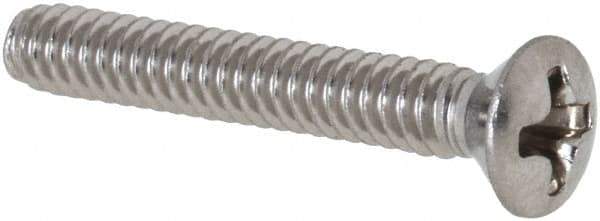 Value Collection - #4-40 UNC, 3/4" OAL Phillips Drive Machine Screw - Oval Head, Grade 18-8 Stainless Steel, Uncoated, Without Washer - Exact Tool & Supply
