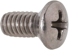 Value Collection - #8-32 UNC, 3/8" OAL Phillips Drive Machine Screw - Oval Head, Grade 18-8 Stainless Steel, Uncoated, Without Washer - Exact Tool & Supply
