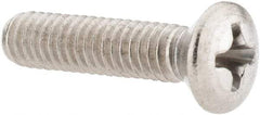 Value Collection - #8-32 UNC, 3/4" OAL Phillips Drive Machine Screw - Oval Head, Grade 18-8 Stainless Steel, Uncoated, Without Washer - Exact Tool & Supply