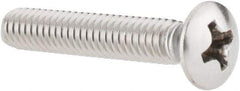 Value Collection - #8-32 UNC, 1" OAL Phillips Drive Machine Screw - Oval Head, Grade 18-8 Stainless Steel, Uncoated, Without Washer - Exact Tool & Supply
