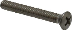 Value Collection - #8-32 UNC, 1-1/4" OAL Phillips Drive Machine Screw - Oval Head, Grade 18-8 Stainless Steel, Uncoated, Without Washer - Exact Tool & Supply