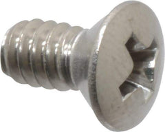 Value Collection - #10-24 UNC, 3/8" OAL Phillips Drive Machine Screw - Oval Head, Grade 18-8 Stainless Steel, Uncoated, Without Washer - Exact Tool & Supply