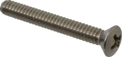 Value Collection - #10-24 UNC, 1-1/2" OAL Phillips Drive Machine Screw - Oval Head, Grade 18-8 Stainless Steel, Uncoated, Without Washer - Exact Tool & Supply