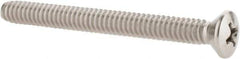 Value Collection - #10-24 UNC, 2" OAL Phillips Drive Machine Screw - Oval Head, Grade 18-8 Stainless Steel, Uncoated, Without Washer - Exact Tool & Supply