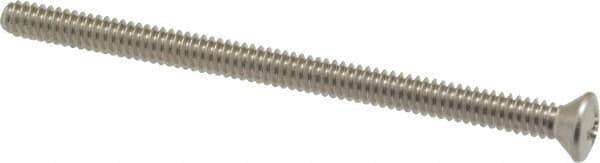 Value Collection - #10-24 UNC, 3" OAL Phillips Drive Machine Screw - Oval Head, Grade 18-8 Stainless Steel, Uncoated, Without Washer - Exact Tool & Supply
