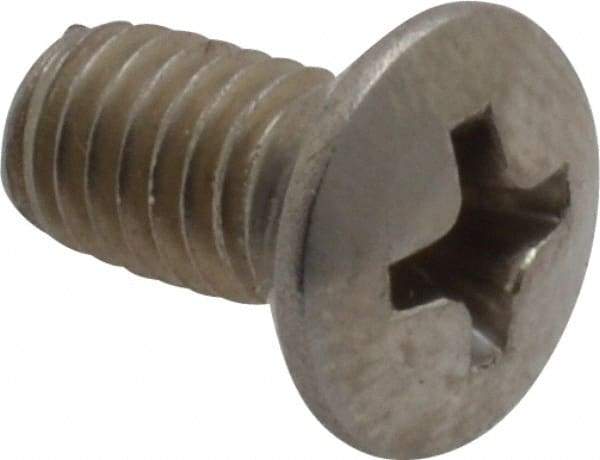 Value Collection - #10-32 UNF, 3/8" OAL Phillips Drive Machine Screw - Oval Head, Grade 18-8 Stainless Steel, Uncoated, Without Washer - Exact Tool & Supply
