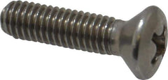 Value Collection - #10-32 UNF, 3/4" OAL Phillips Drive Machine Screw - Oval Head, Grade 18-8 Stainless Steel, Uncoated, Without Washer - Exact Tool & Supply