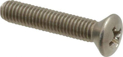 Value Collection - #10-32 UNF, 1" OAL Phillips Drive Machine Screw - Oval Head, Grade 18-8 Stainless Steel, Uncoated, Without Washer - Exact Tool & Supply